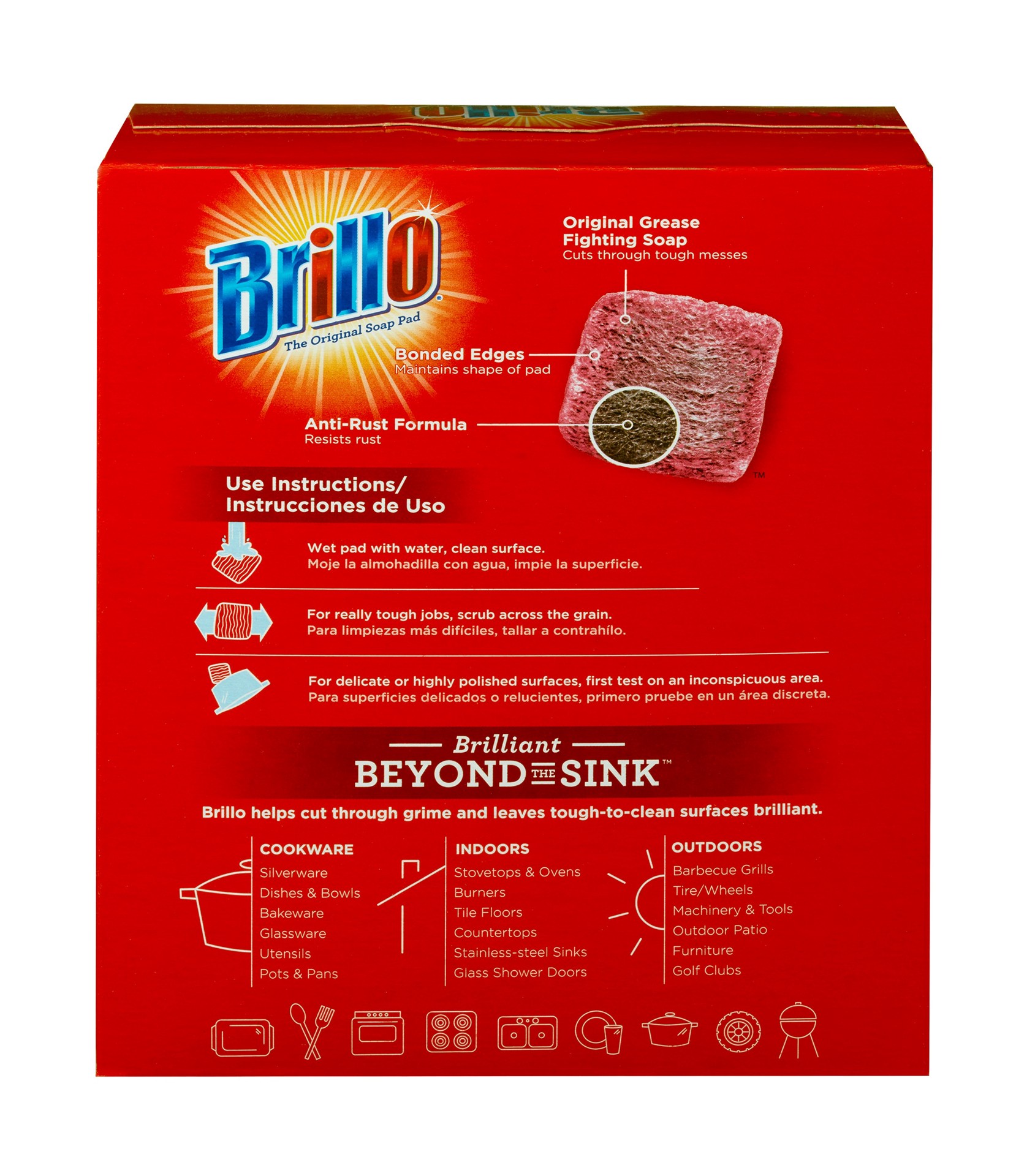 slide 2 of 6, Brillo Steel wool Scouring soap pad 18 -Pack, 1 ct