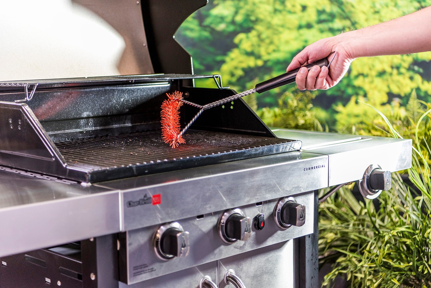 slide 3 of 5, Char-Broil Safer Nylon Plastic 17.5-in Grill Brush, 1 ct