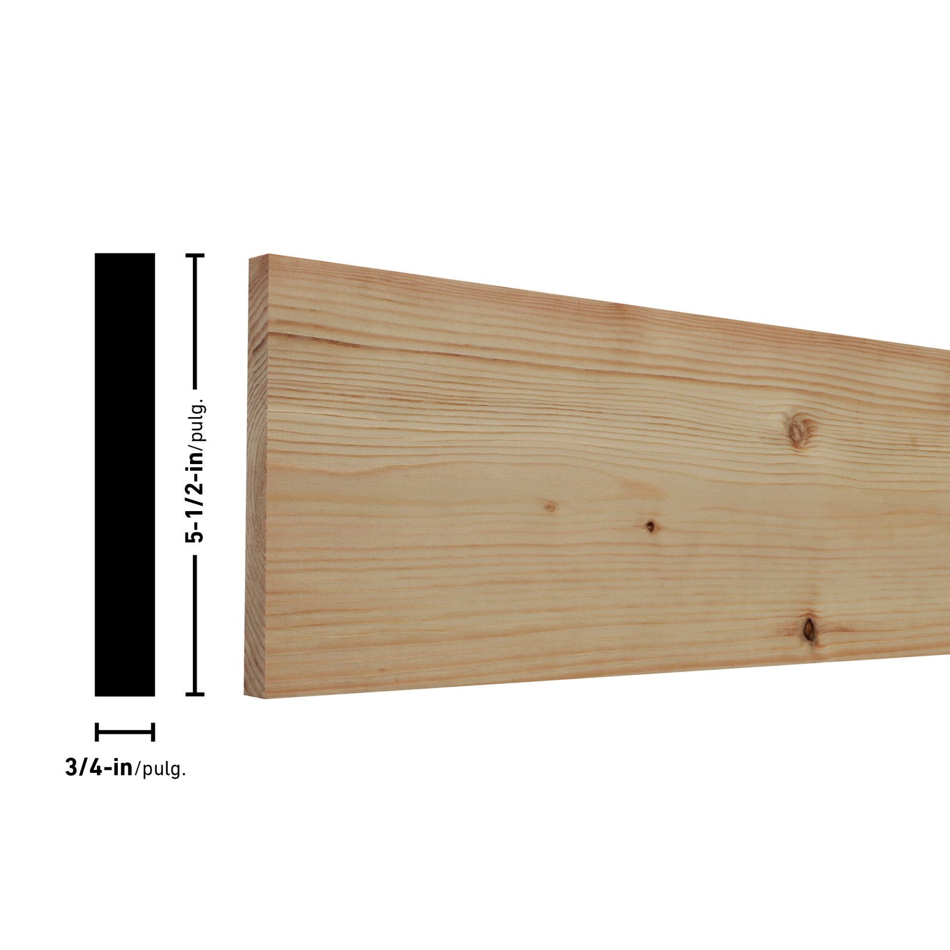slide 1 of 3, RELIABILT 1-in x 6-in x 4-ft #2 and Better S4S Whitewood Common Board, 1 ct