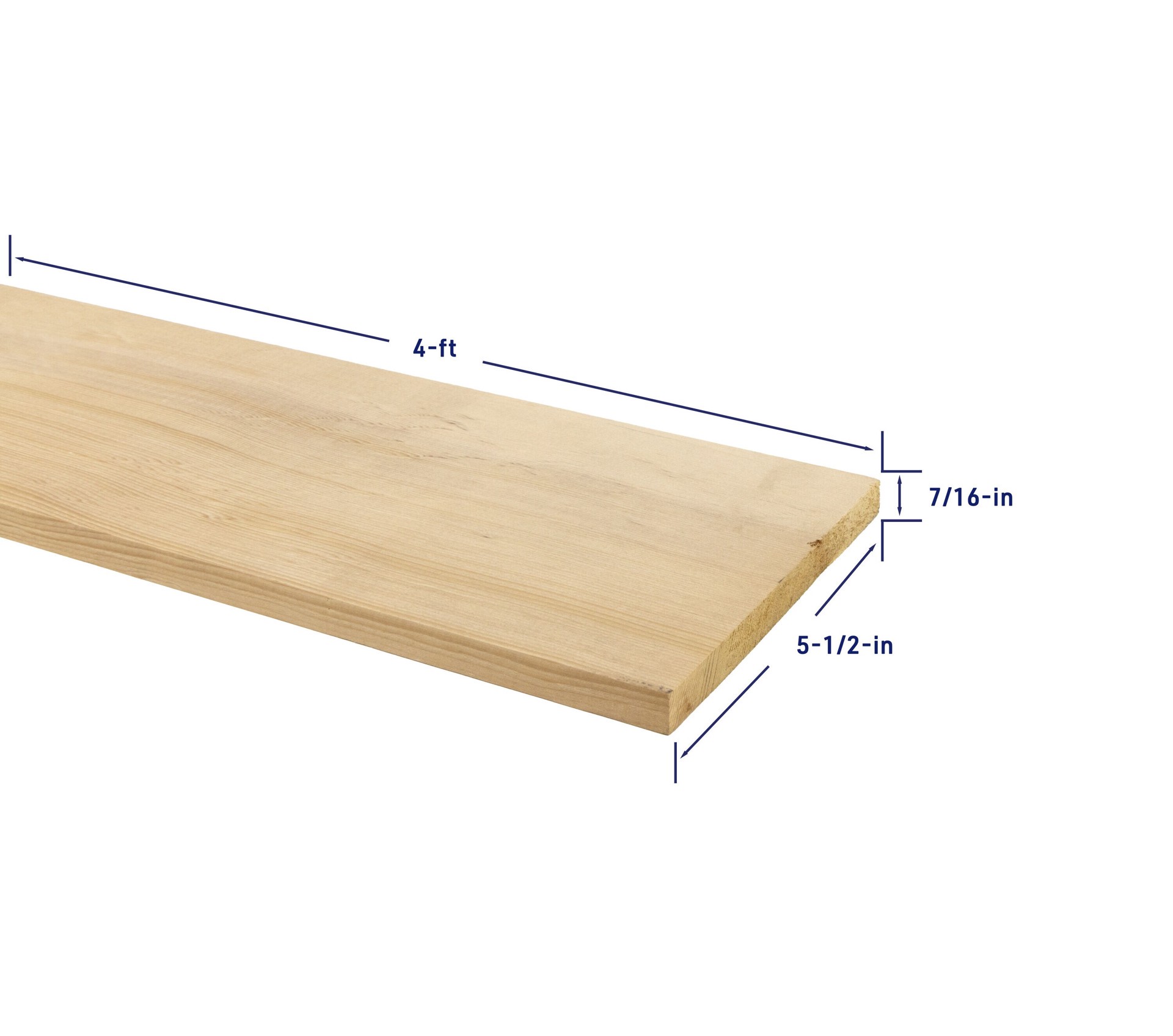 slide 4 of 6, RELIABILT 1/2-in x 6-in x 4-ft Unfinished Clear S4S Hemlock Common Softwood Board, 1 ct