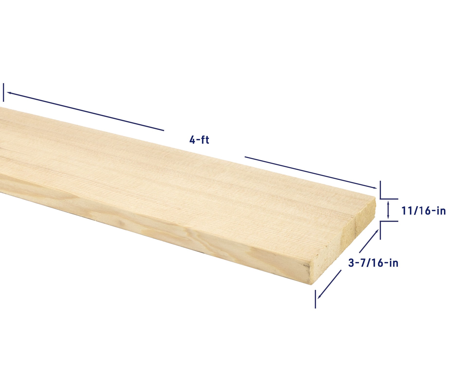 slide 4 of 6, RELIABILT 1-in x 4-in x 4-ft Unfinished Clear S4S Hemlock Common Softwood Board, 1 ct
