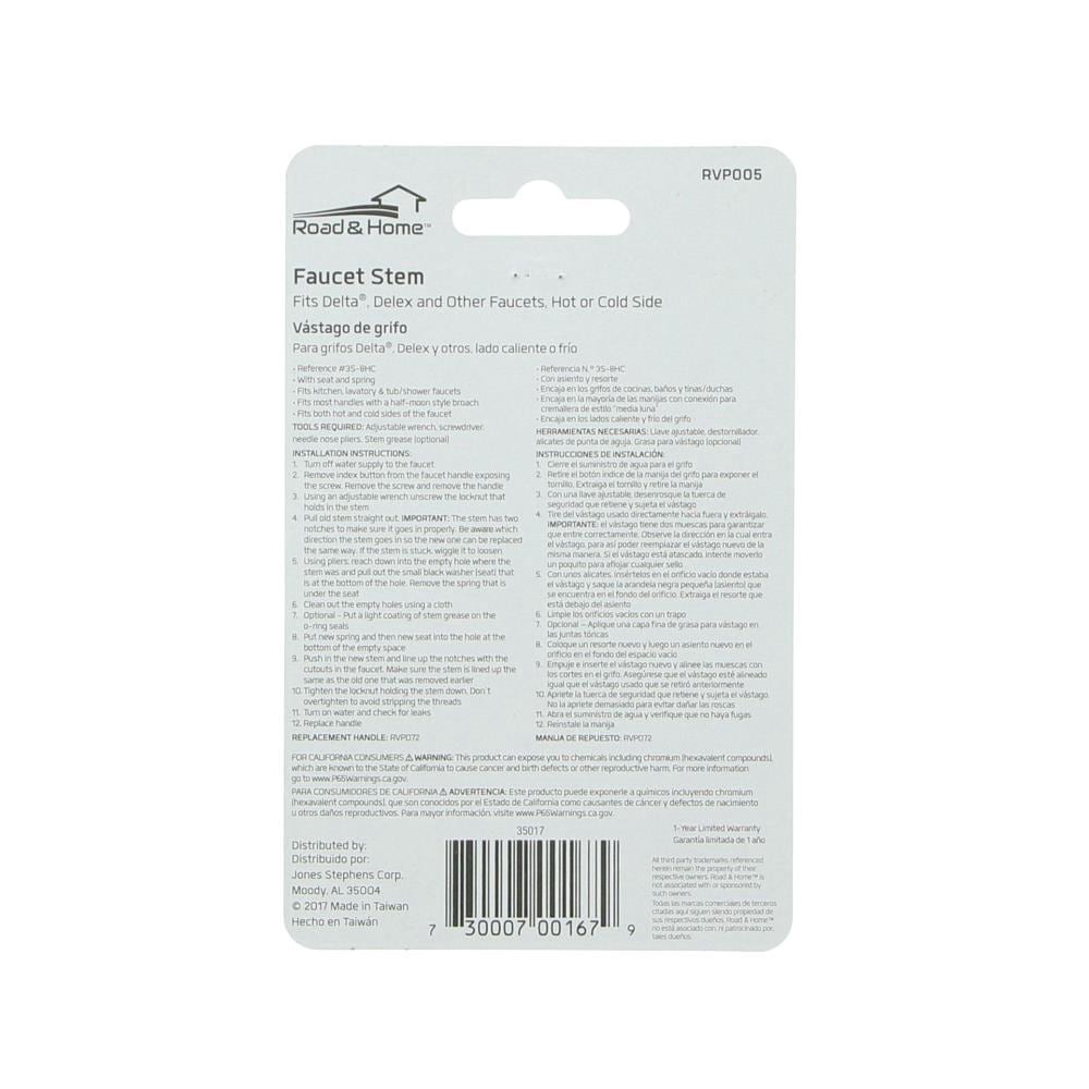 slide 4 of 4, Road & Home Plastic Faucet Stem for Faucet/Tub/Shower, 1 ct