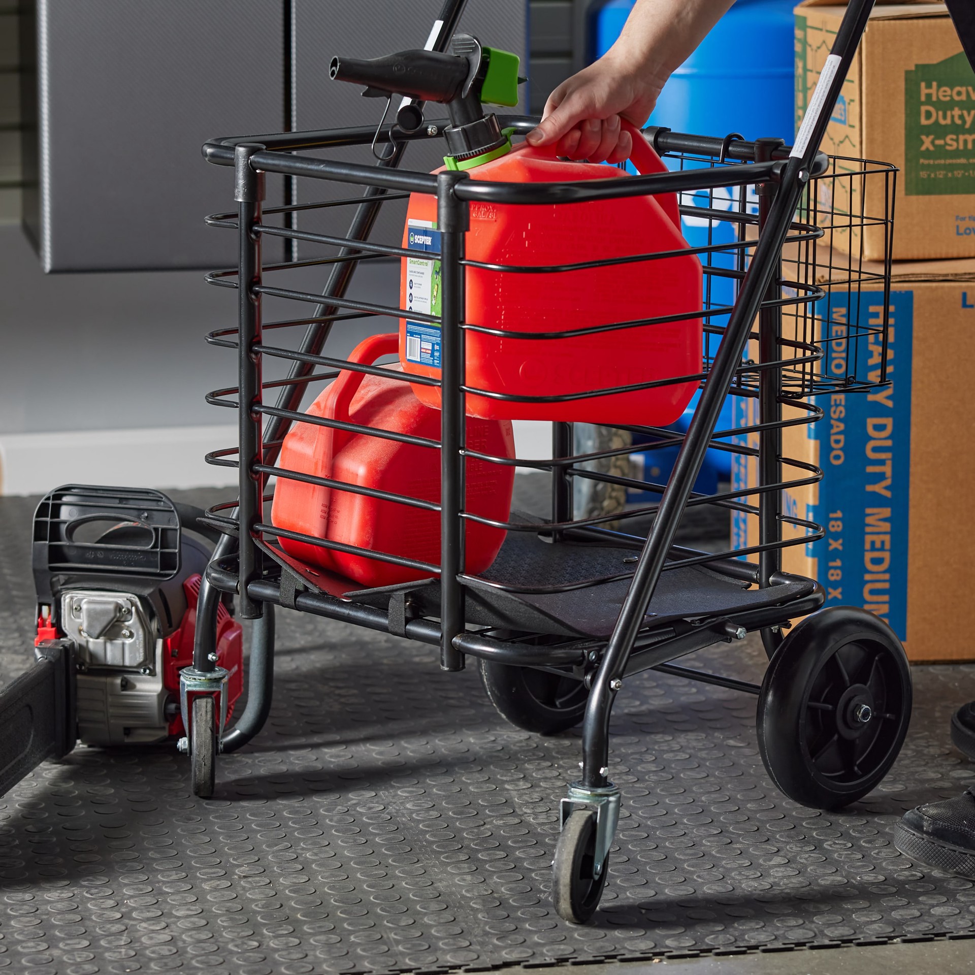 slide 5 of 6, Milwaukee Collapsible Steel Shopping Cart, 1 ct