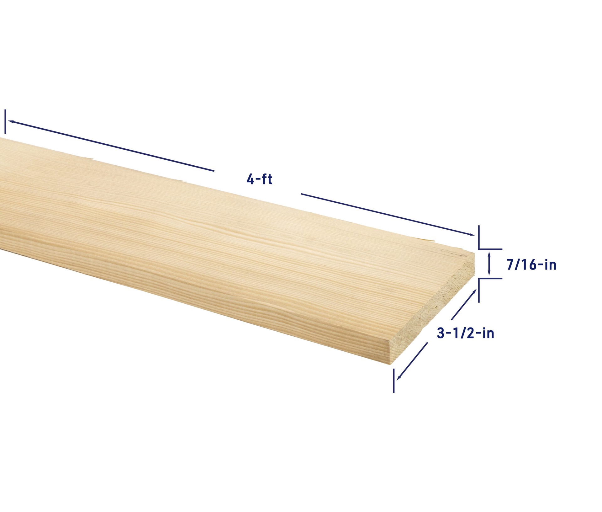 slide 4 of 6, RELIABILT 1/2-in x 4-in x 4-ft Unfinished Clear S4S Hemlock Common Softwood Board, 1 ct