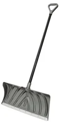 Suncast 24-in Poly Blade Pusher Snow Shovel with 56-in Steel core Handle