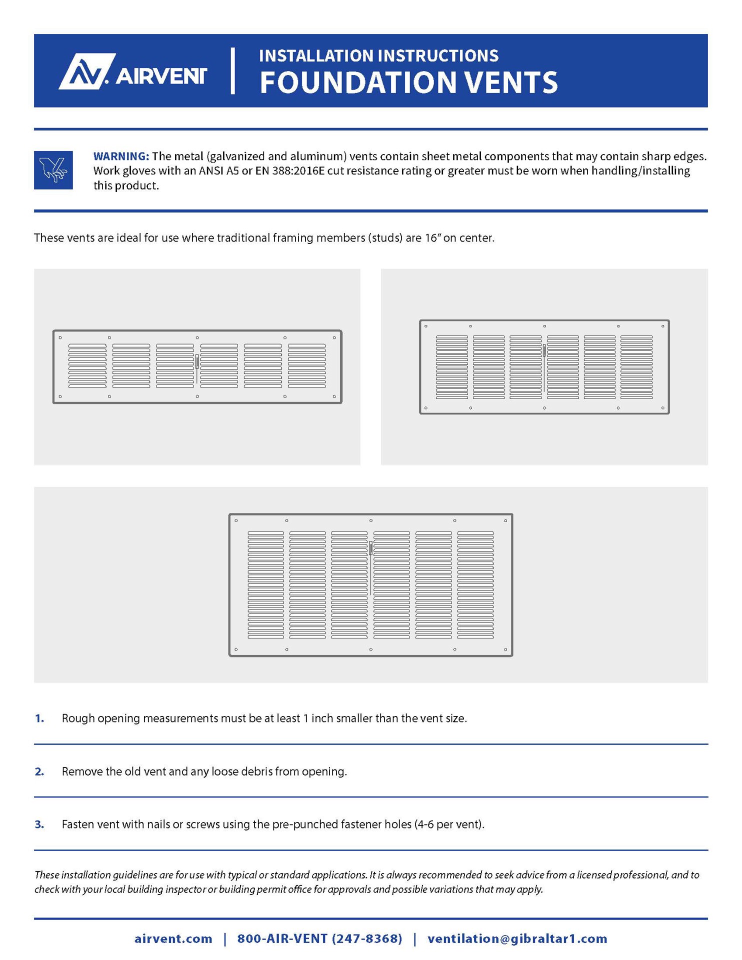 slide 5 of 6, Gibraltar Building Products 17-in x 8-in Steel Foundation Vent, 1 ct