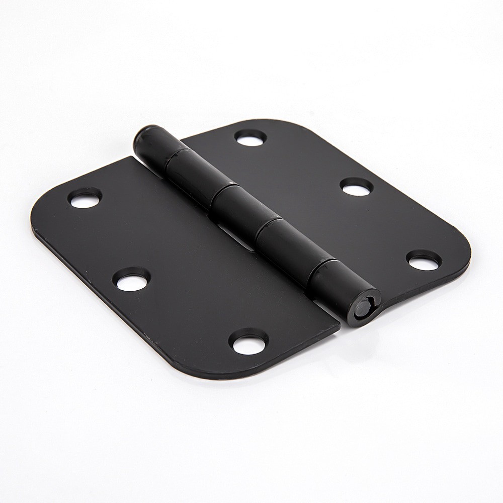 slide 5 of 6, RELIABILT 3-1/2-in H x 5/8-in Radius Matte Black Mortise Interior Door Hinge, 1 ct