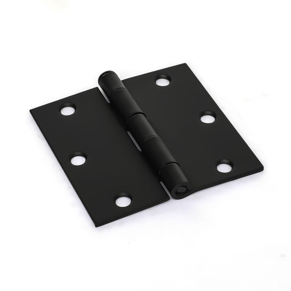 slide 4 of 6, RELIABILT 3-1/2-in H Square Matte Black Mortise Interior Door Hinge, 1 ct