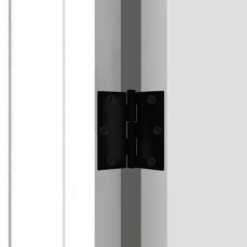 slide 6 of 6, RELIABILT 3-1/2-in H Square Matte Black Mortise Interior Door Hinge, 1 ct