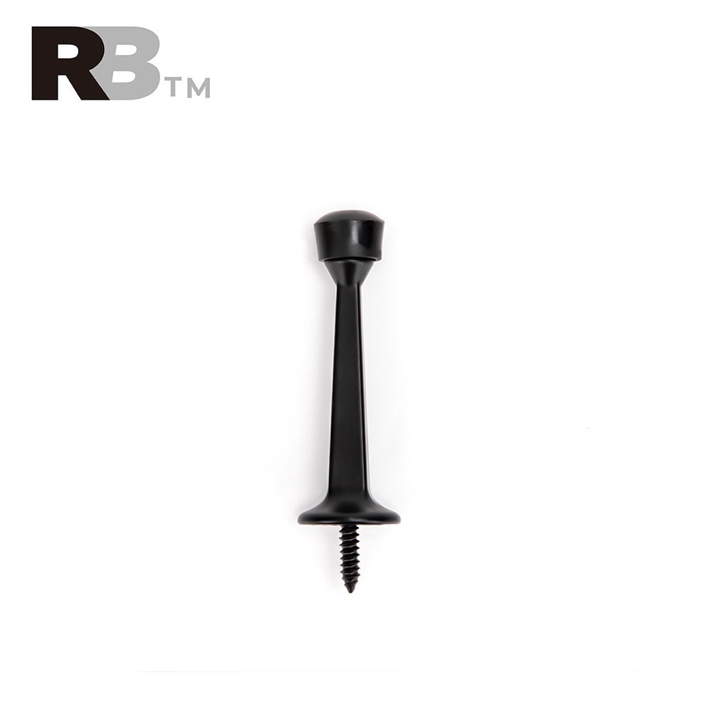 slide 4 of 6, RELIABILT 3-in Black Rigid Door Stop, 1 ct