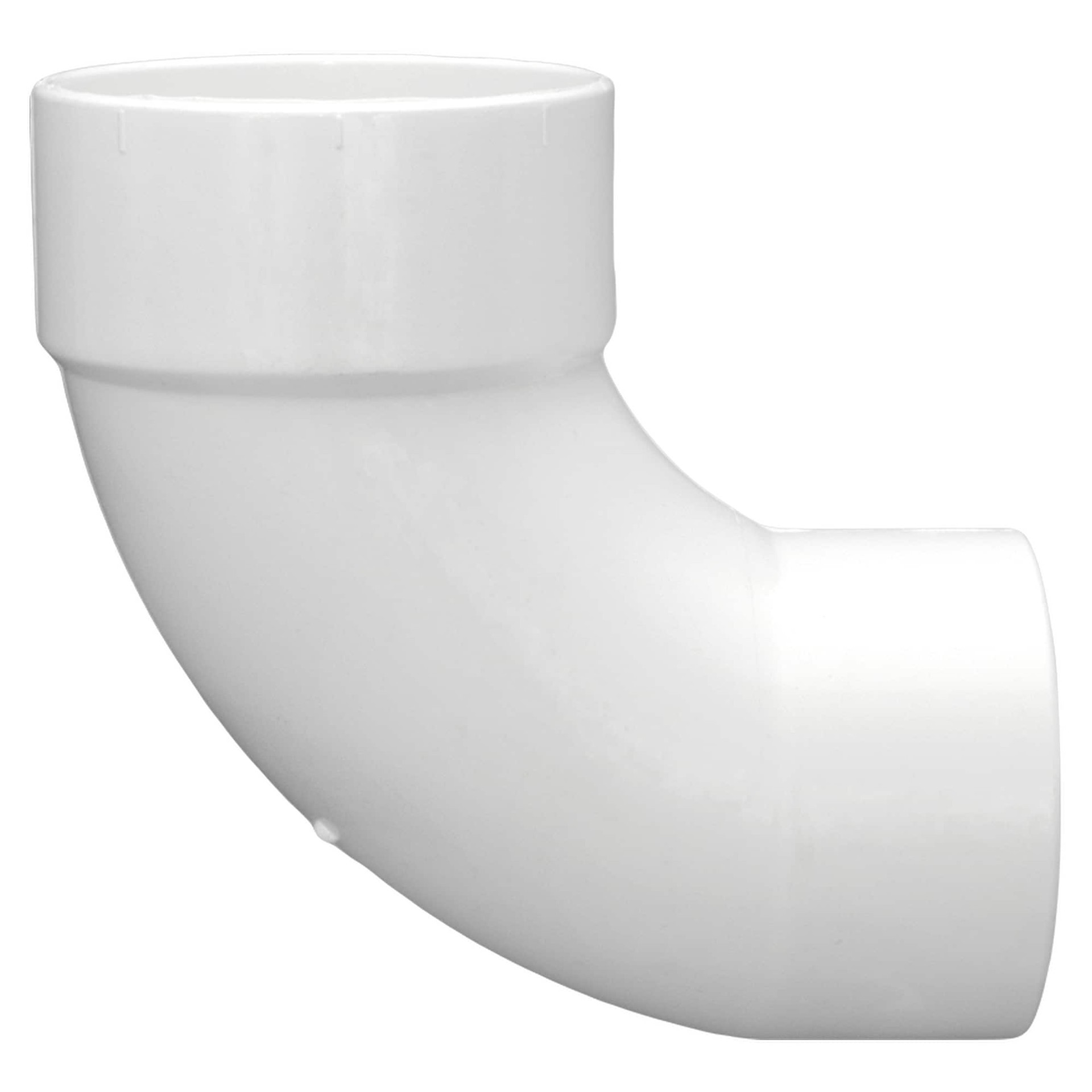 slide 4 of 6, Charlotte Pipe 3-in 90-Degree Schedule 30 PVC DWV Elbow, 1 ct