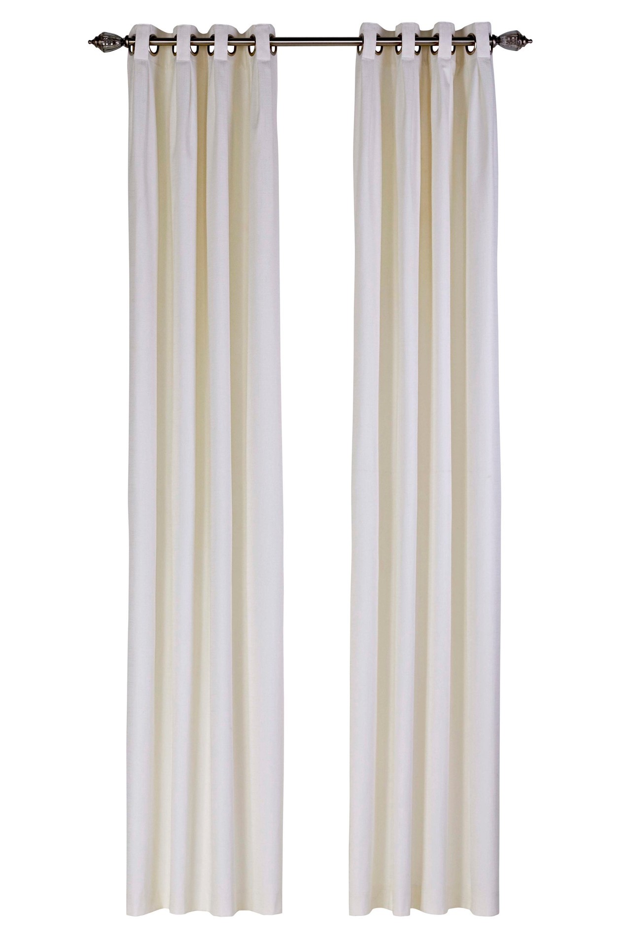 slide 2 of 6, allen + roth 95-in Cream Room darkening Thermal lined Grommet Single curtain panel, 1 ct