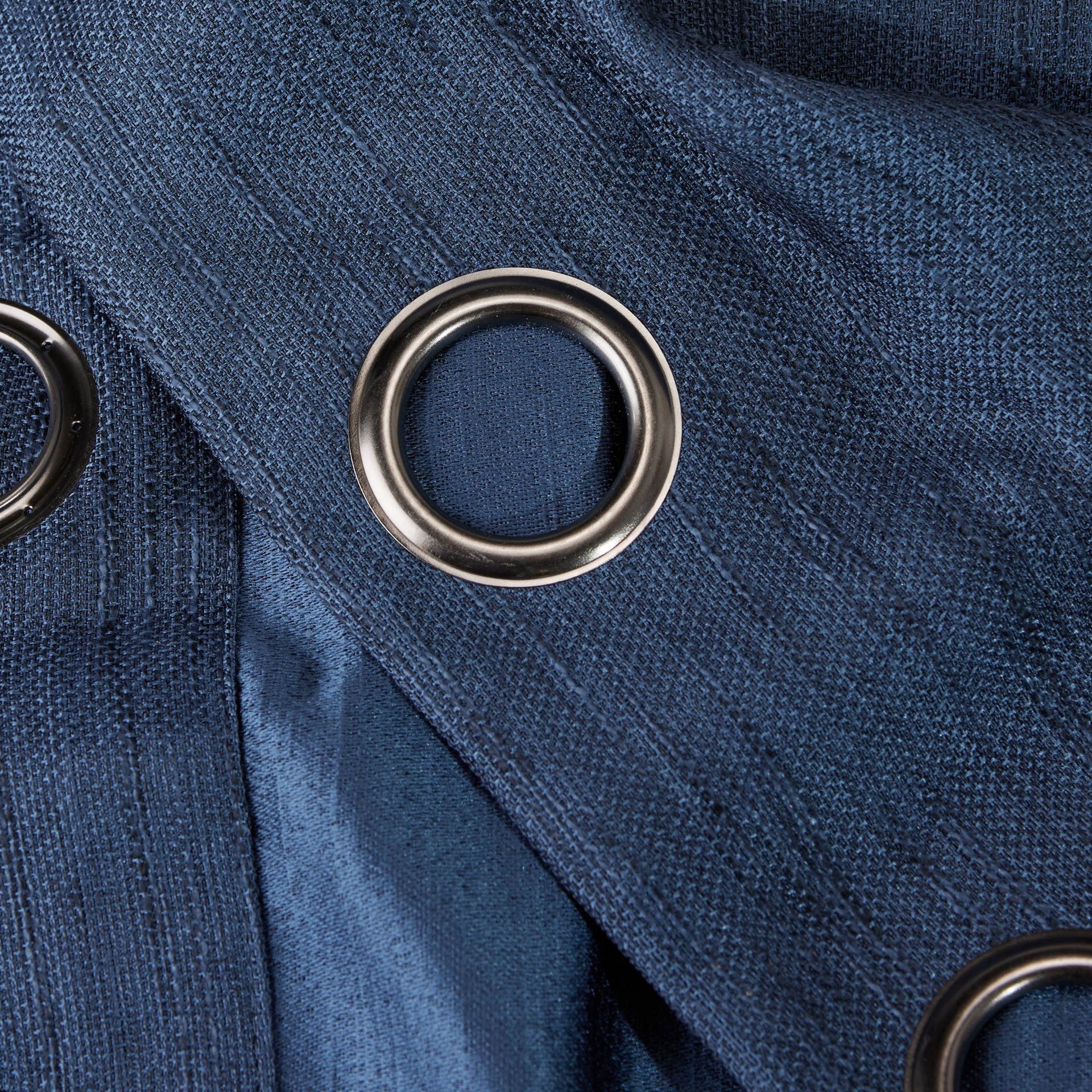 slide 2 of 6, allen + roth 95-in Indigo Room darkening Thermal lined Grommet Single curtain panel, 1 ct