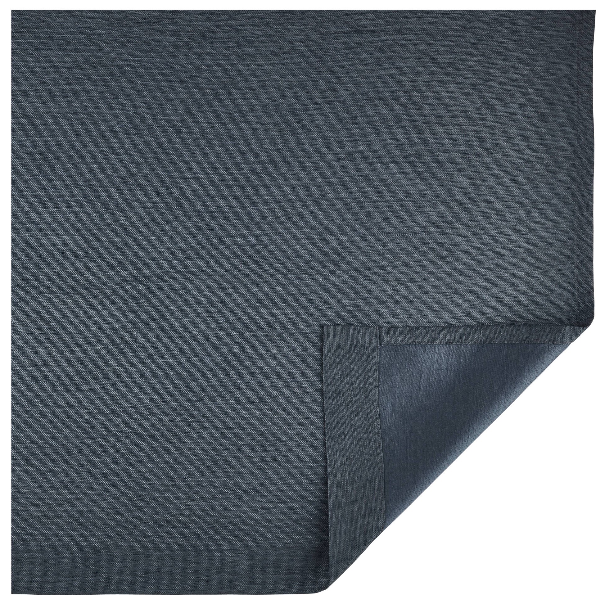 slide 4 of 6, allen + roth 95-in Indigo Room darkening Thermal lined Grommet Single curtain panel, 1 ct