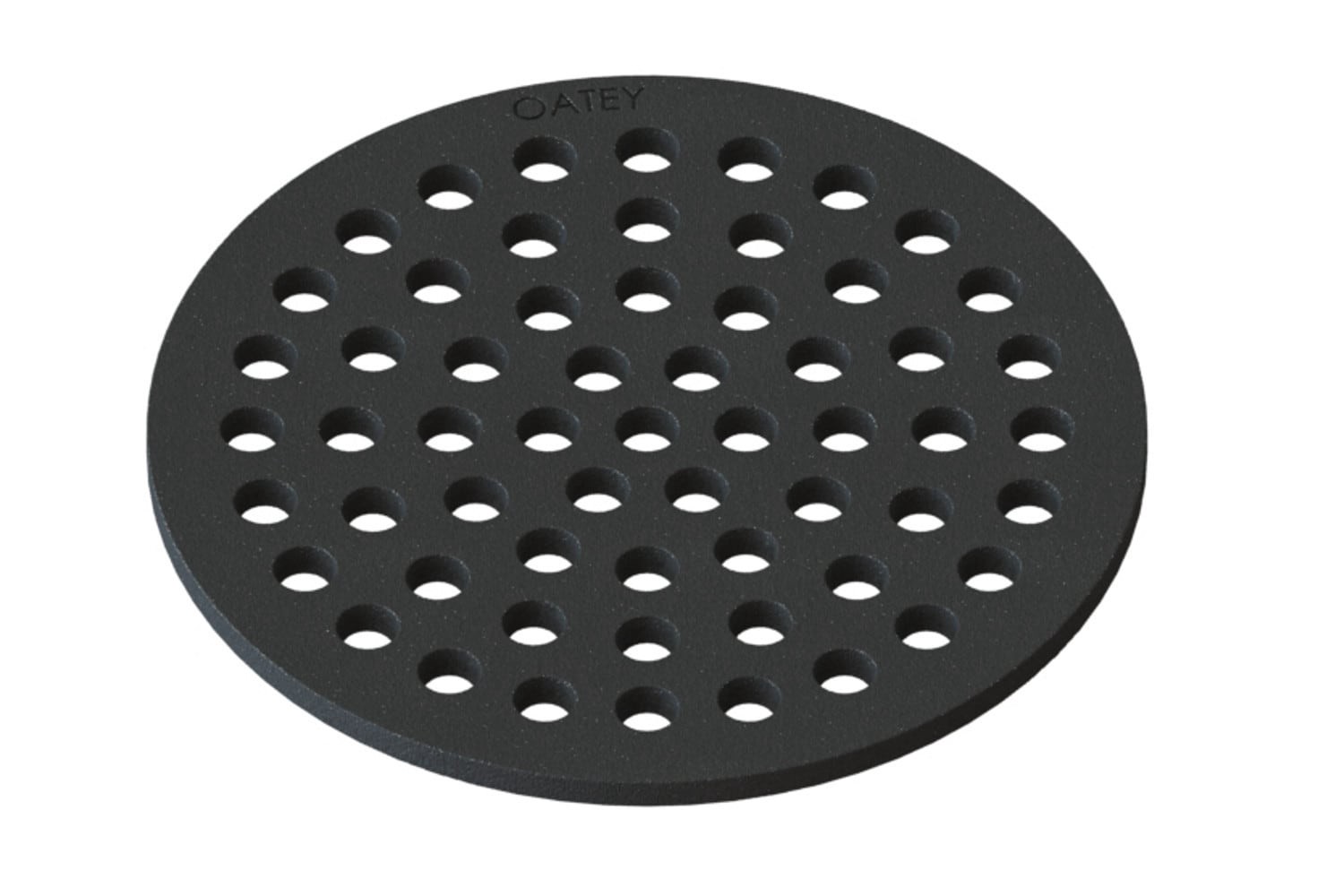 slide 1 of 3, Oatey 6-7/8-in Cast Iron Round Black Strainer, 1 ct