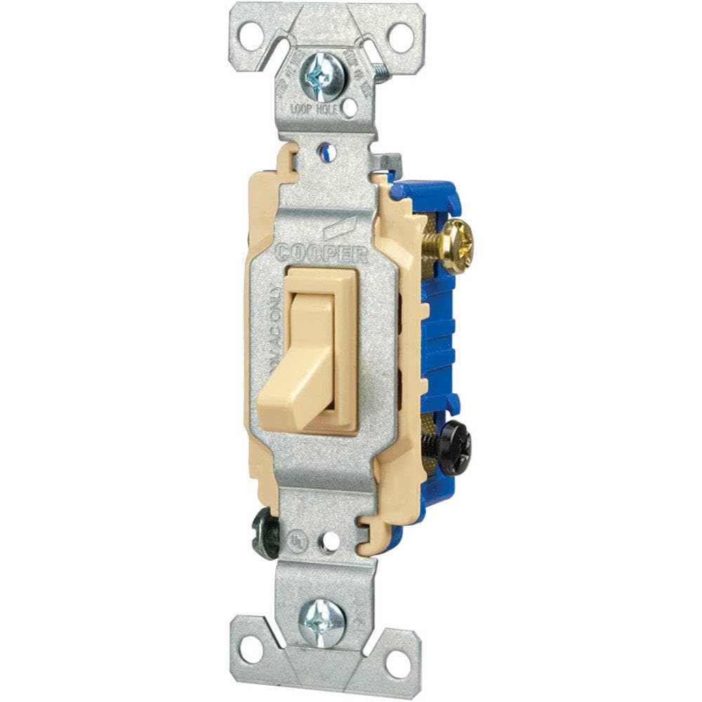 slide 1 of 3, 15-amp 3-way Toggle Light Switch , Ivory, 1 ct