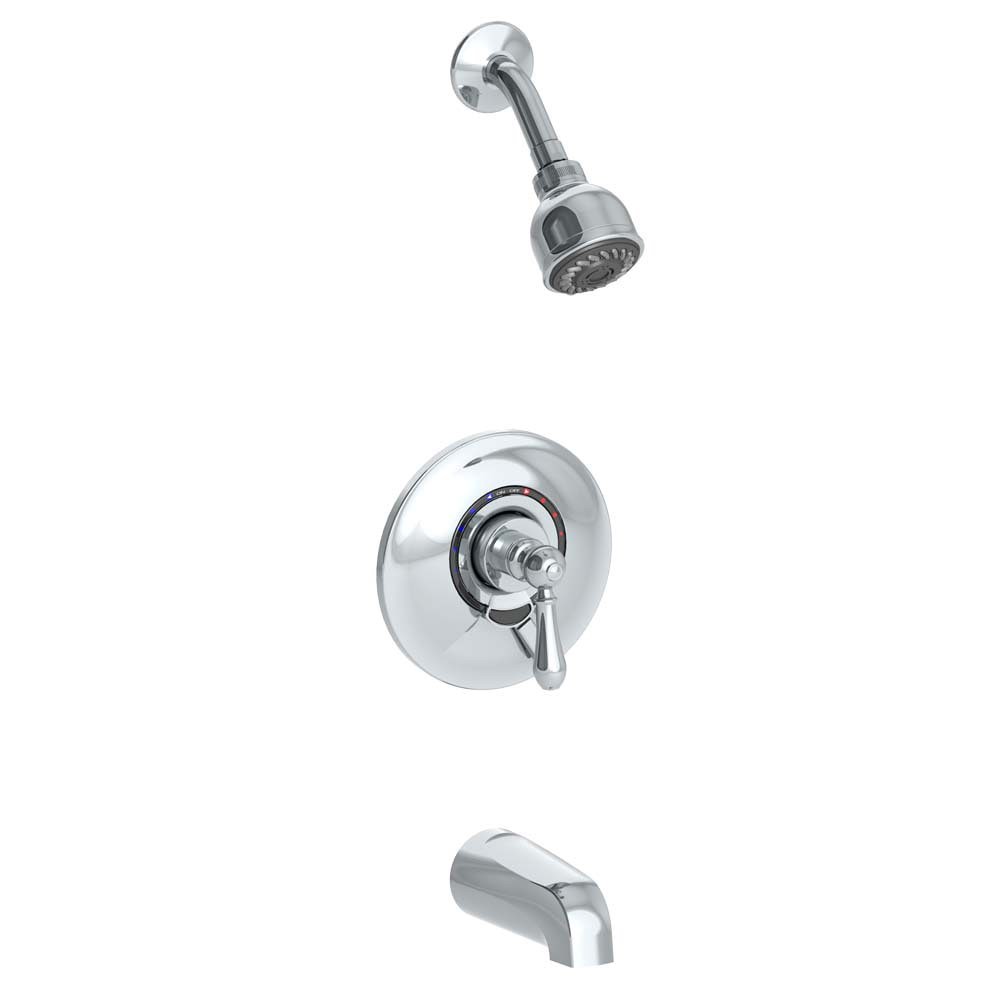 slide 1 of 4, Symmons Allura Chrome 1-handle 3.28-in Round Bathtub and shower Faucet with Valve (Multi-function), 1 ct