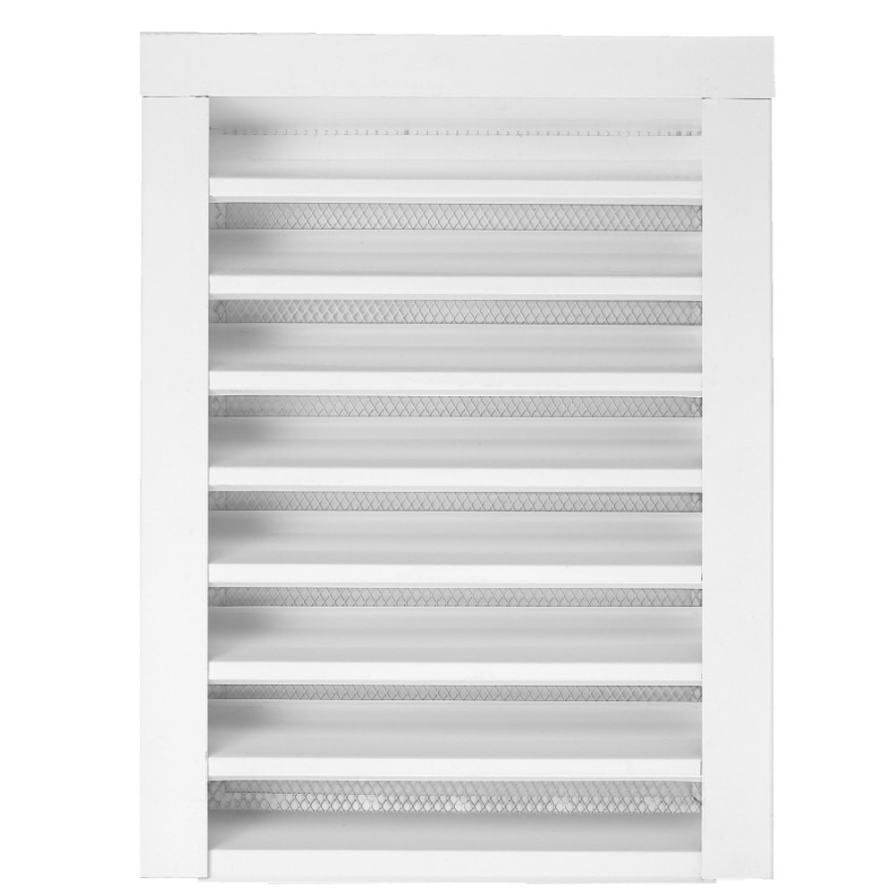 slide 1 of 3, Gibraltar Building Products 14.25-in x 18.25-in White Rectangle Steel Gable Louver Vent, 1 ct