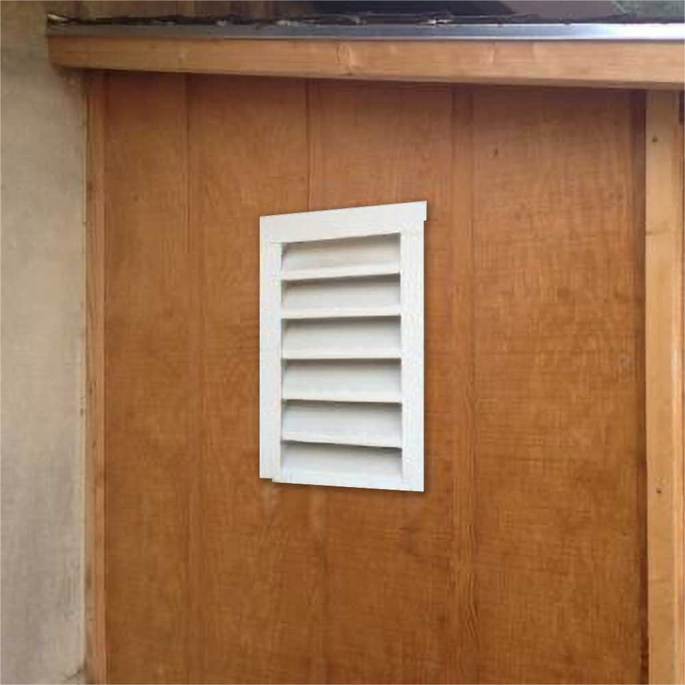 slide 3 of 3, Gibraltar Building Products 14.25-in x 18.25-in White Rectangle Steel Gable Louver Vent, 1 ct