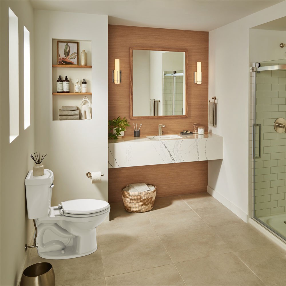 slide 2 of 6, American Standard Bedminster Wood White Elongated Soft Close Toilet Seat, 1 ct