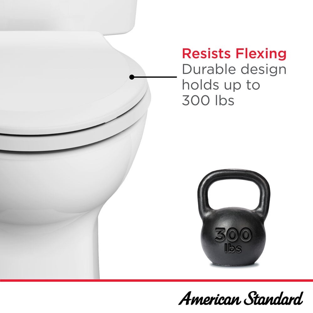 slide 5 of 6, American Standard MightyTuff Plastic White Elongated Soft Close Toilet Seat, 1 ct