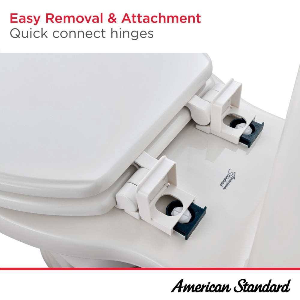 slide 6 of 6, American Standard Bedminster Wood White Round Soft Close Toilet Seat, 1 ct