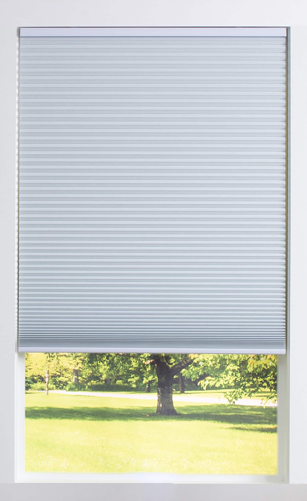 slide 1 of 6, allen + roth 34-in x 64-in White Blackout Cordless Cellular Shade, 1 ct