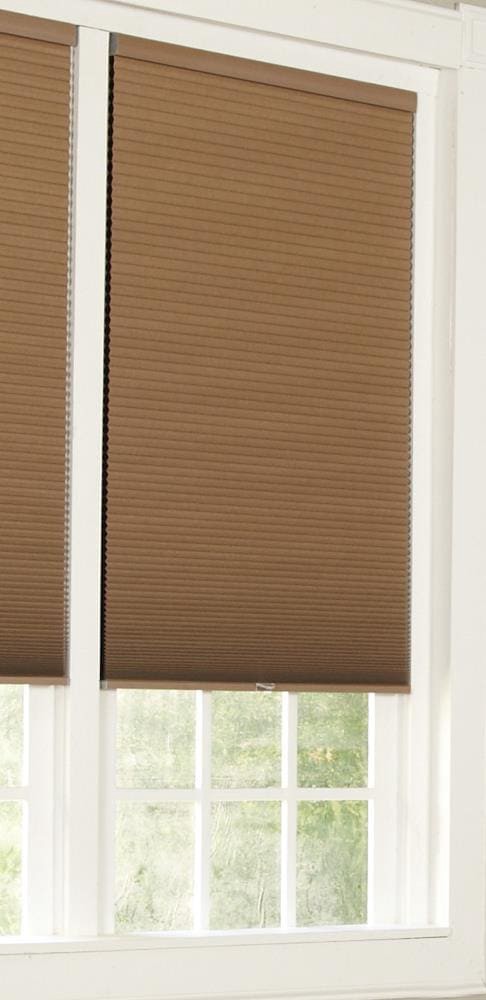 slide 4 of 6, allen + roth 23-in x 64-in Linen Blackout Cordless Cellular Shade, 1 ct