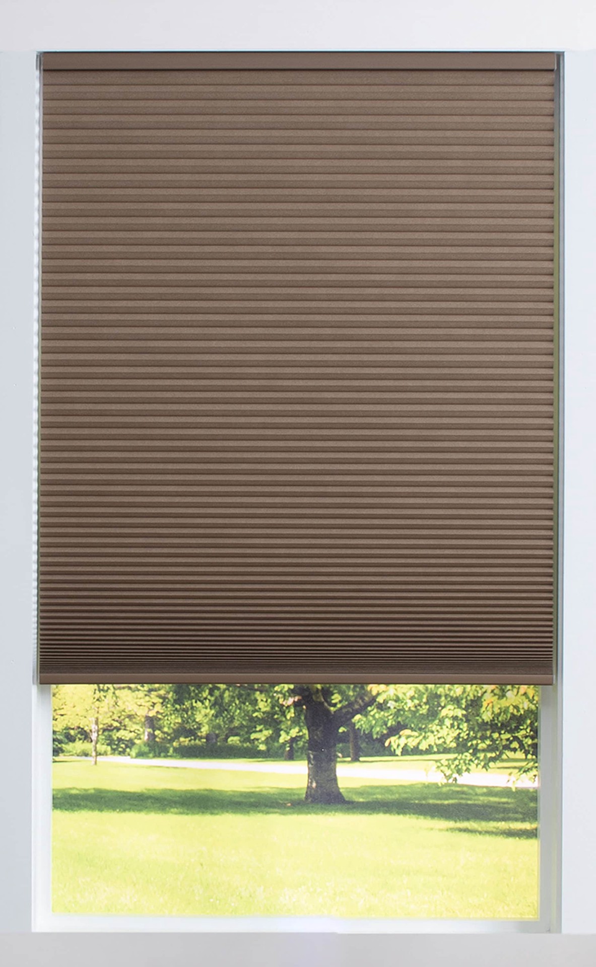 slide 1 of 6, allen + roth 70-in x 64-in Linen Blackout Cordless Cellular Shade, 1 ct