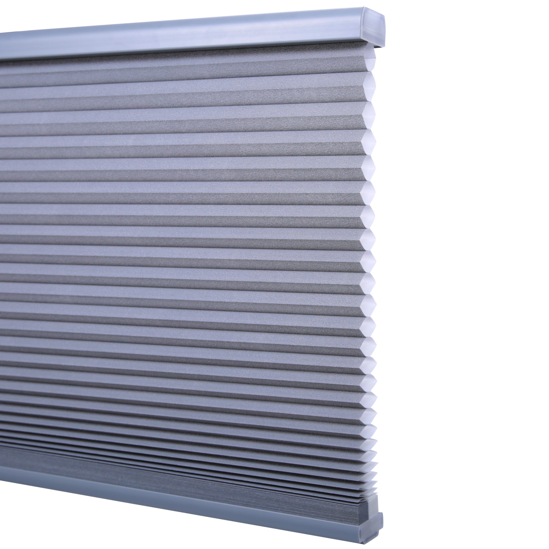 slide 2 of 6, allen + roth 30-in x 64-in Gray Room Darkening Blackout Cordless Cellular Shade, 1 ct