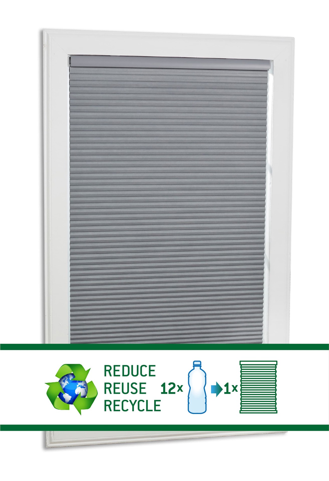 slide 6 of 6, allen + roth 52-in x 64-in Gray Room Darkening Blackout Cordless Cellular Shade, 1 ct