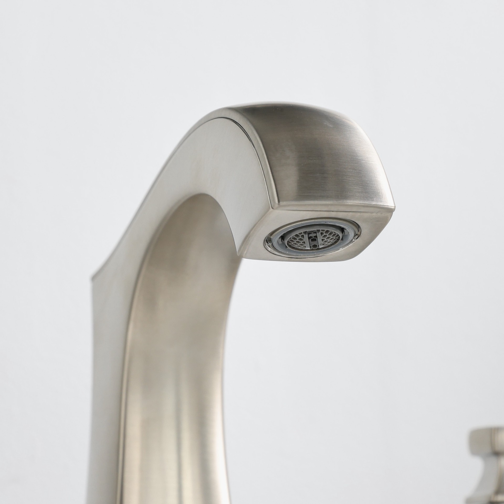 slide 2 of 6, allen + roth Chesler Brushed Nickel Widespread 2-handle WaterSense Mid-arc Residential Handle Bathroom Sink Faucet with Drain, 1 ct