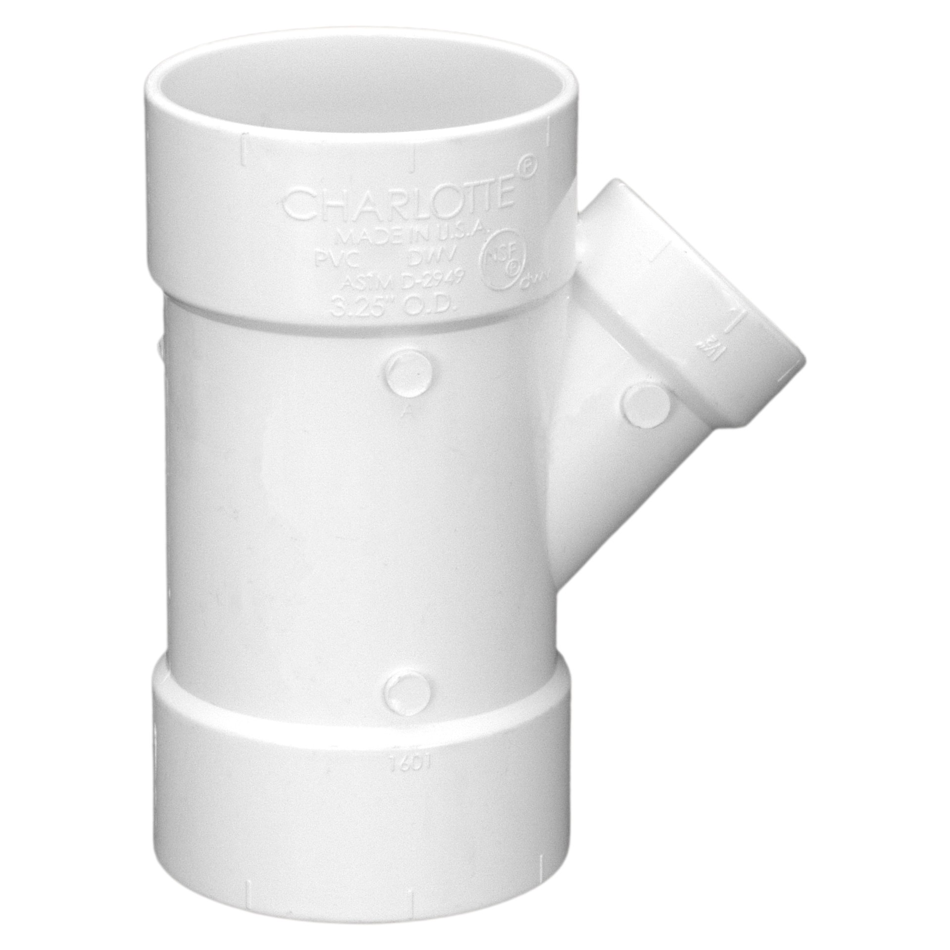 slide 4 of 6, Charlotte Pipe 3x3x1- 1/2 Sch 30 Thinwall Wye Red, 1 ct