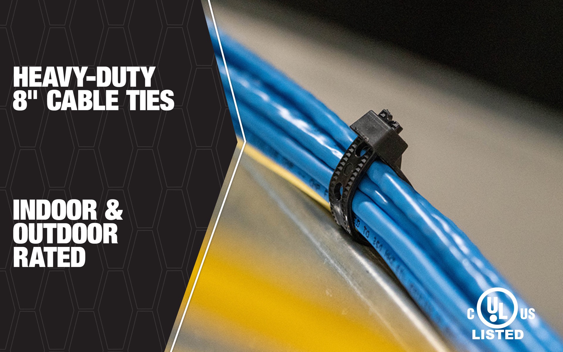 slide 5 of 6, Southwire 8-in 0.65-lb Tensile Strength Nylon Loop cable ties Black with UV Protection 100 -Pack, 1 ct