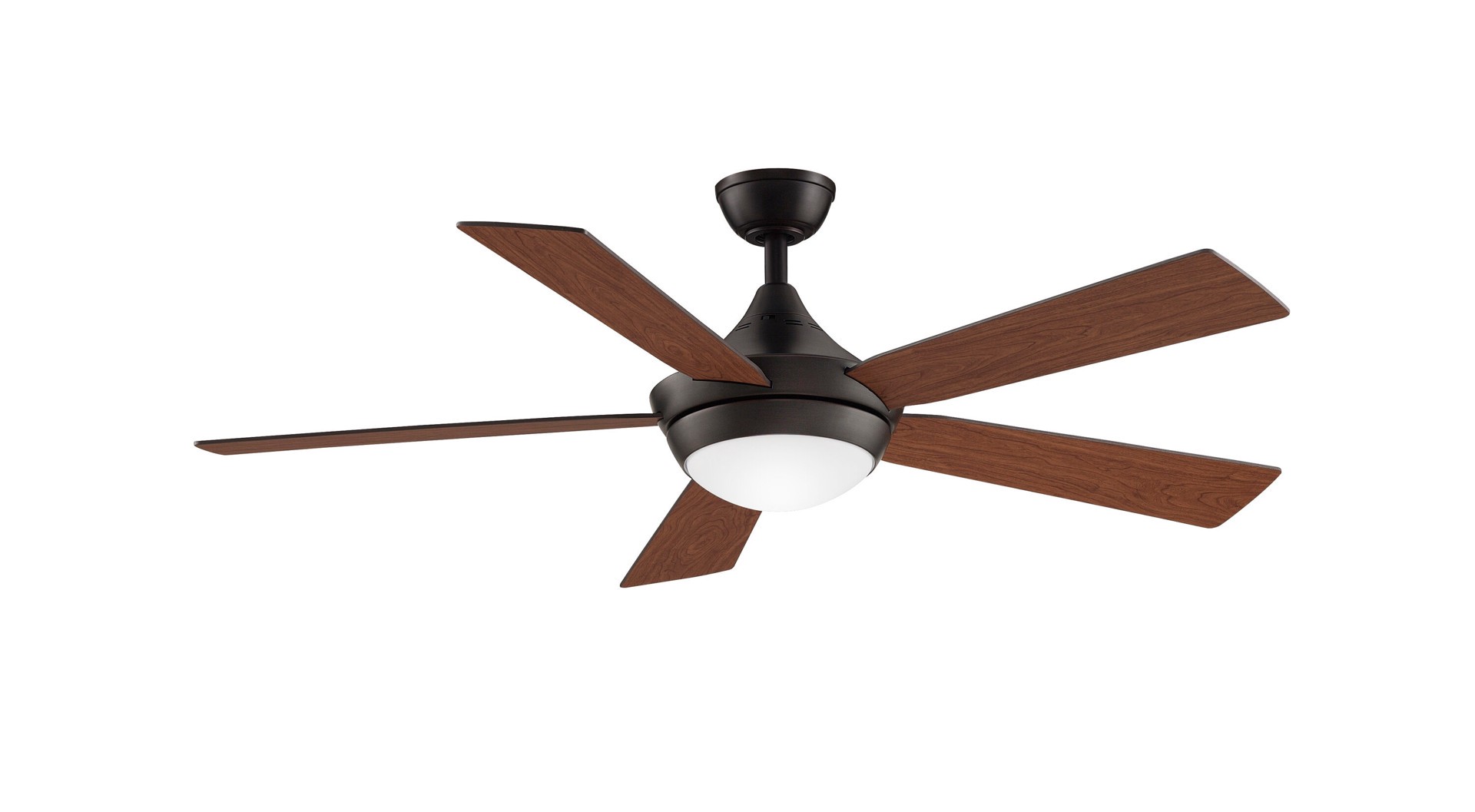 slide 3 of 6, Fanimation Studio Collection Aire Drop 52-in Aged Bronze Integrated LED Indoor Ceiling Fan with Light and Remote (5-Blade), 1 ct