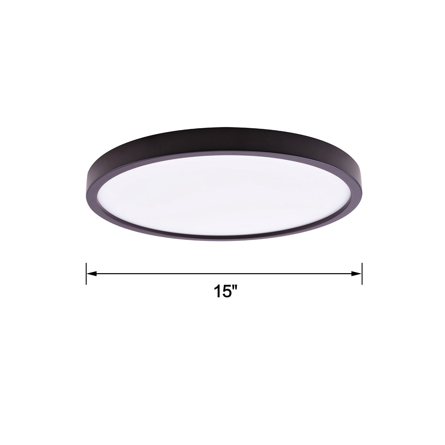 slide 6 of 6, Project Source 1 -Light 15-in Matte Bronze Integrated LED Flush Mount Light, 1 ct