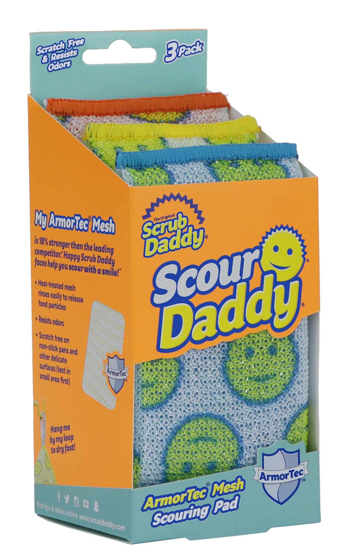 slide 1 of 6, Scrub Daddy Scour Daddy Polymer foam Scouring pad 3 -Pack, 1 ct