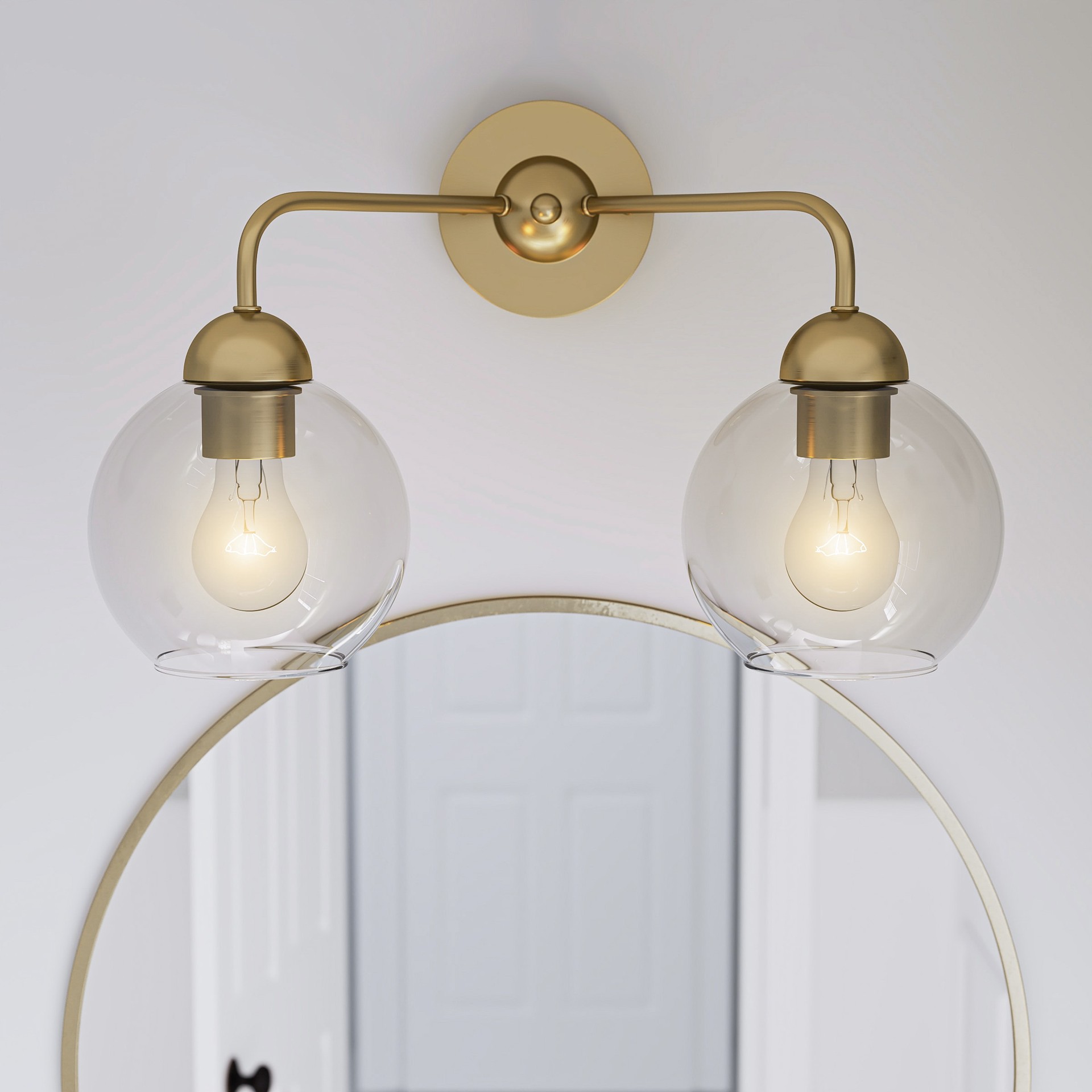 slide 3 of 6, Origin 21 Soren 15.75-in 2 Light Gold Transitional Bathroom Vanity light, 1 ct