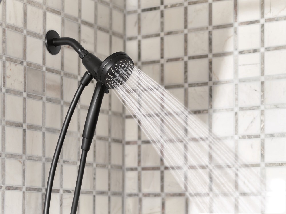 slide 6 of 6, Moen Engage 6.0 -Spray Matte Black 3.75-in Round Handheld Shower Head 2.5 GPM, 1 ct