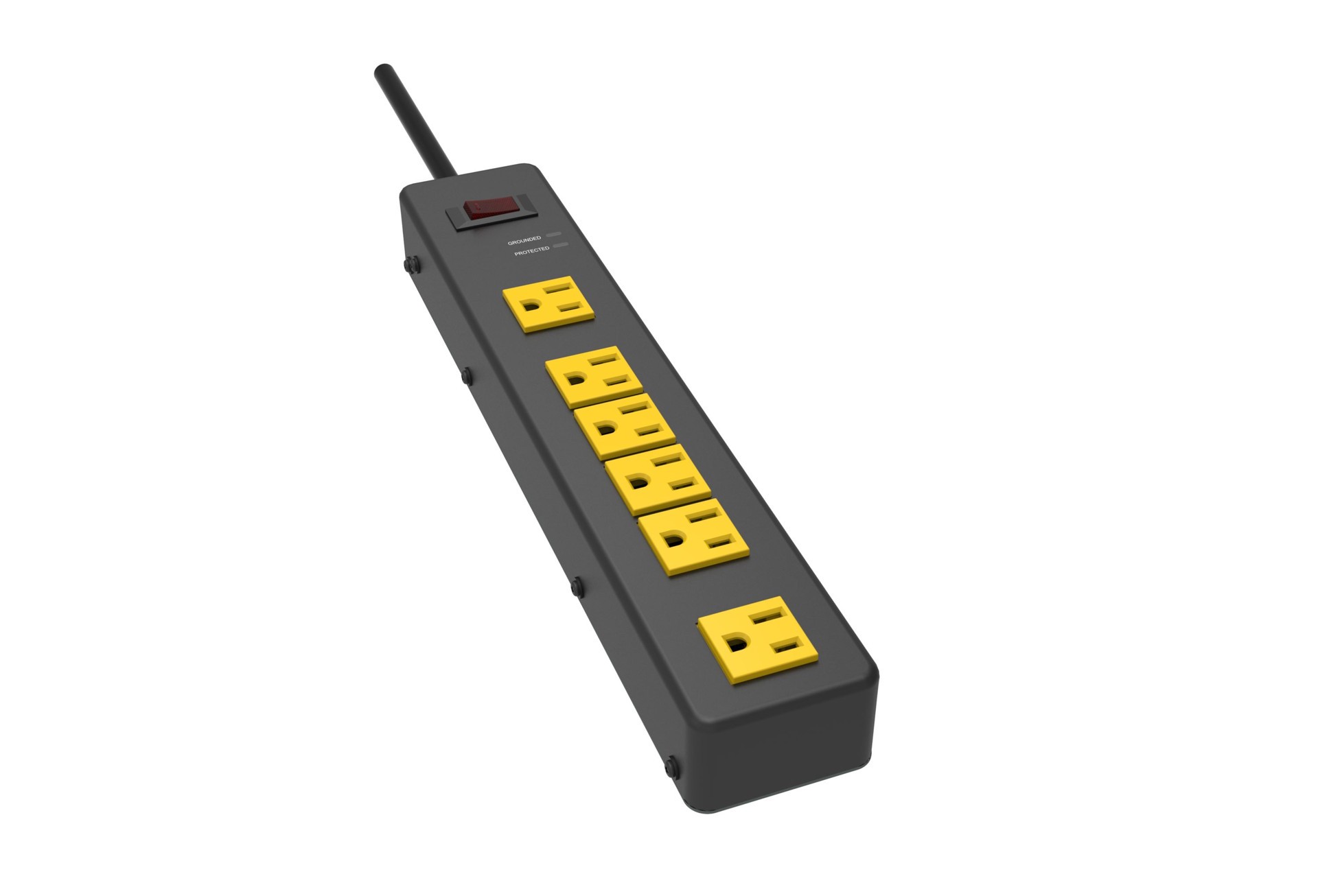 slide 1 of 6, Utilitech 9-3/4-ft 6 -Outlet Indoor Black Power Strip, 1 ct