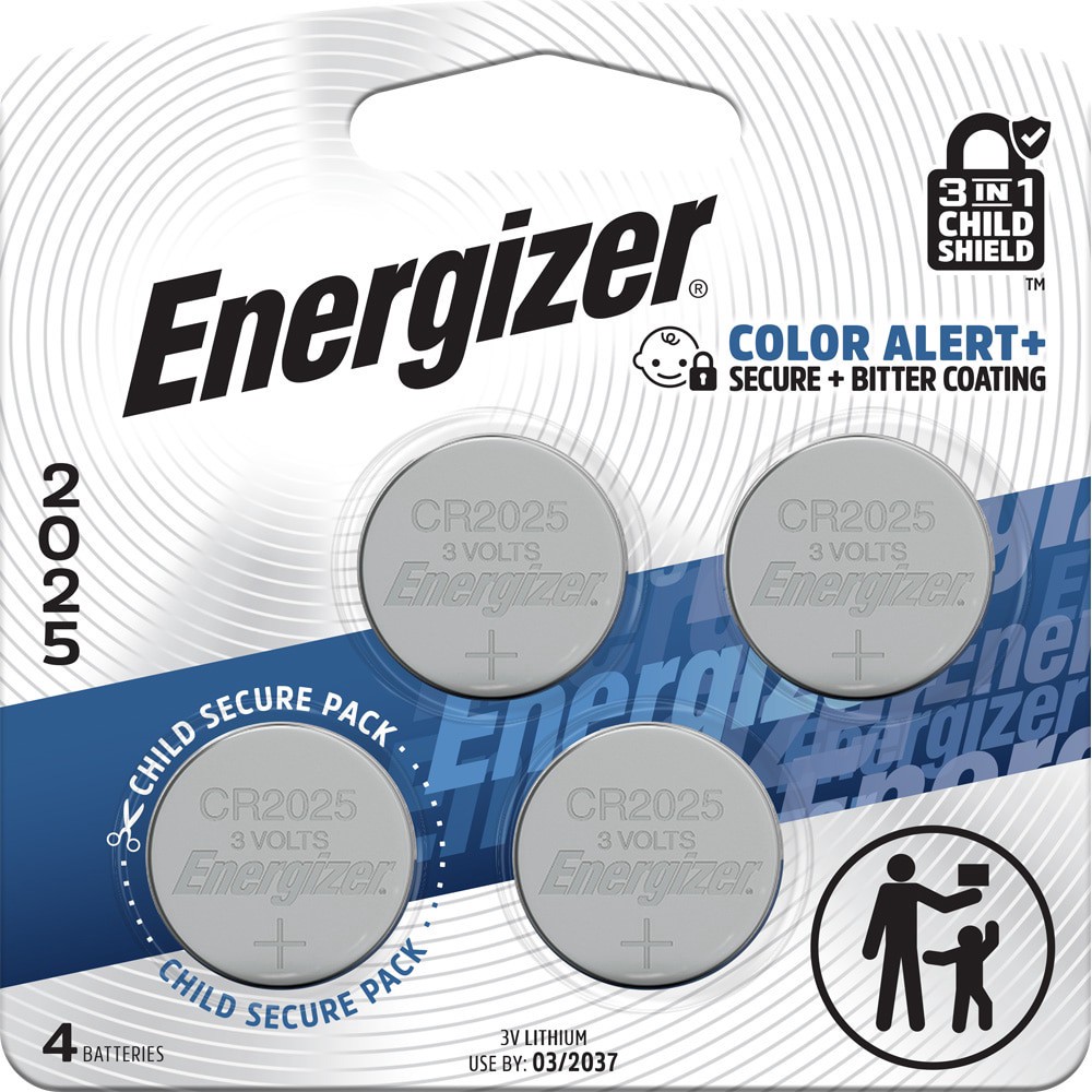 slide 1 of 6, Energizer Lithium CR2025 Coin Batteries 4 -Pack, 1 ct