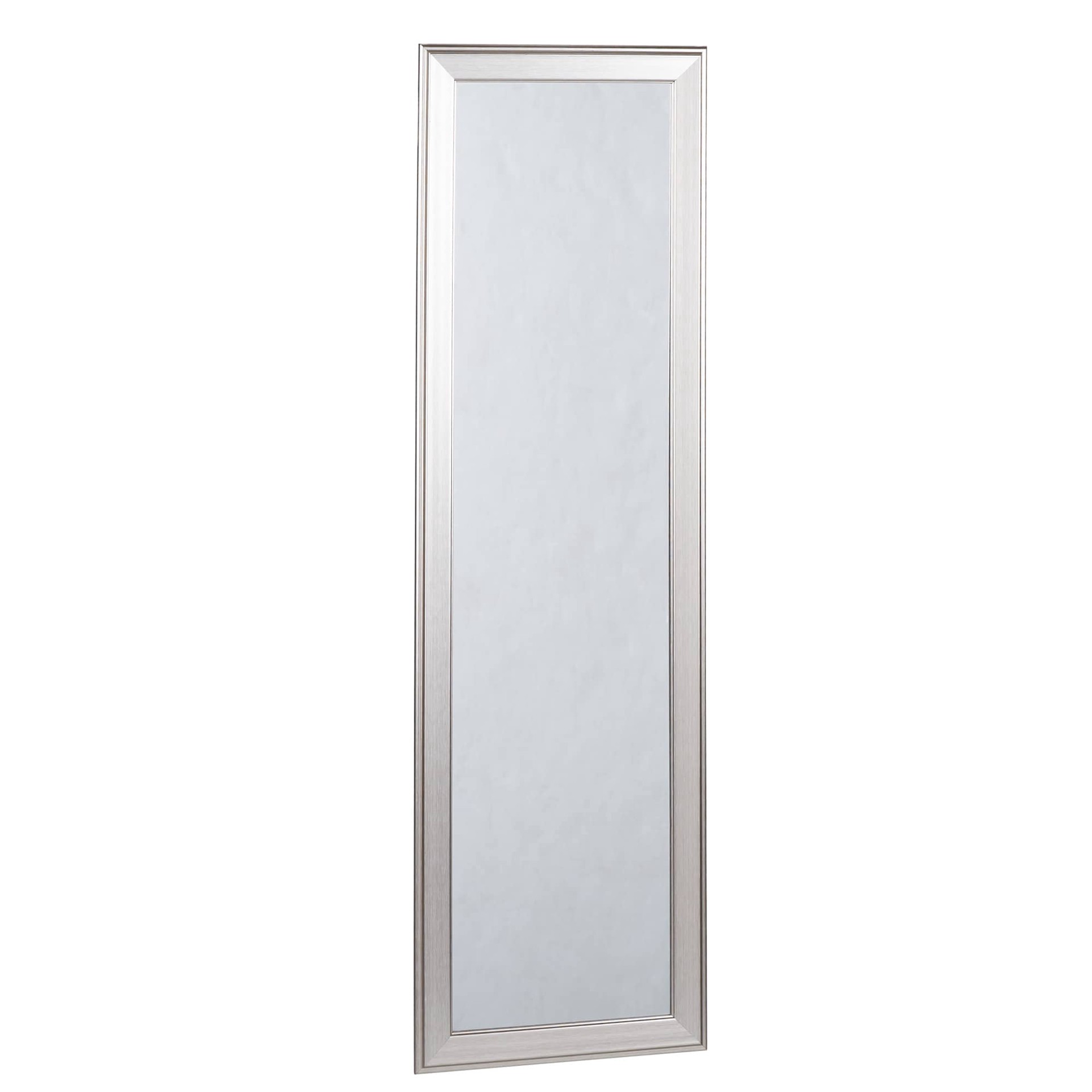 slide 3 of 6, Style Selections 15.5-in W x 51.5-in H Rectangle Silver Framed Full Length Door Mirror, 1 ct