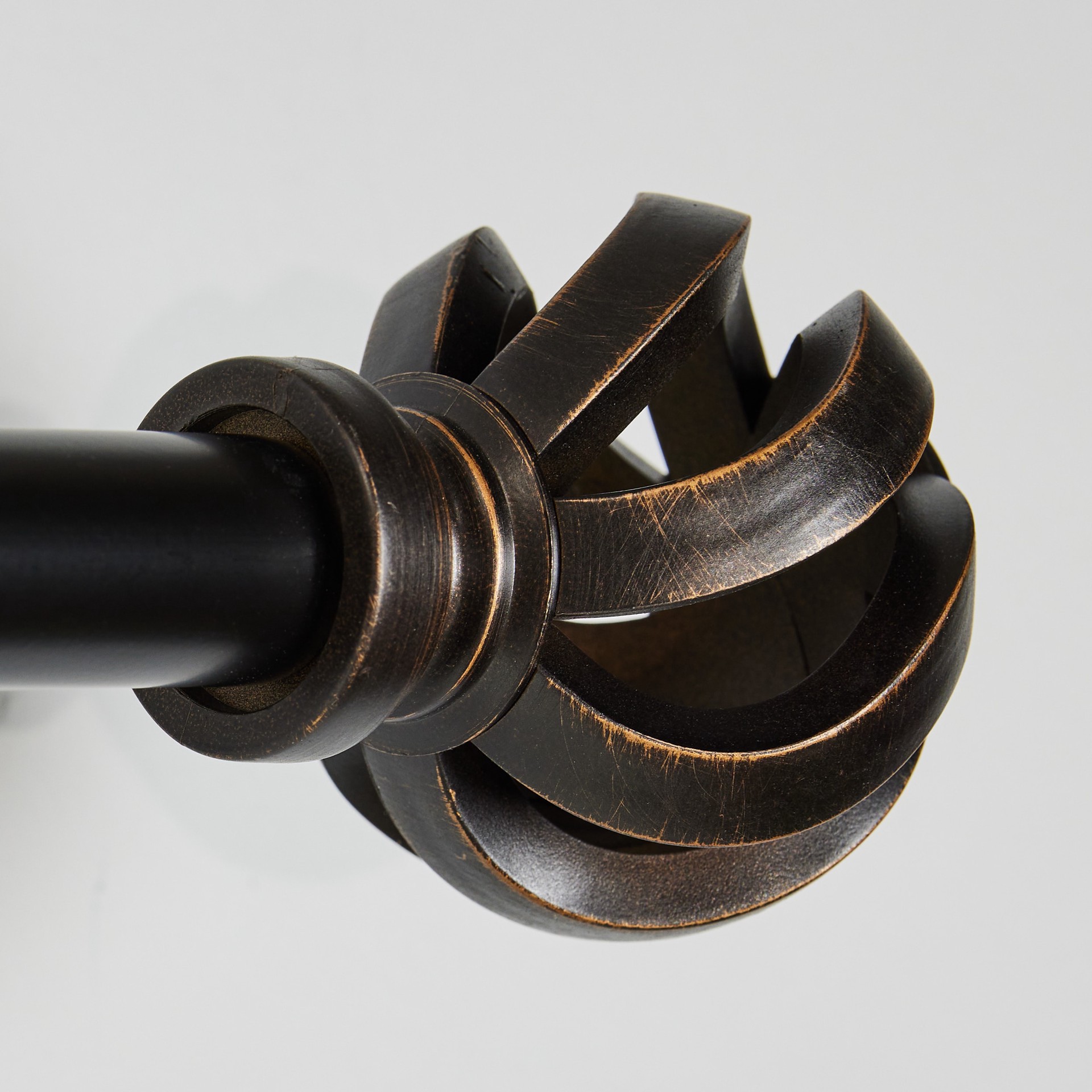 slide 3 of 6, allen + roth 36-in to 72-in Gloss Venetian Gold Steel Single Curtain Rod with Finials, 1 ct