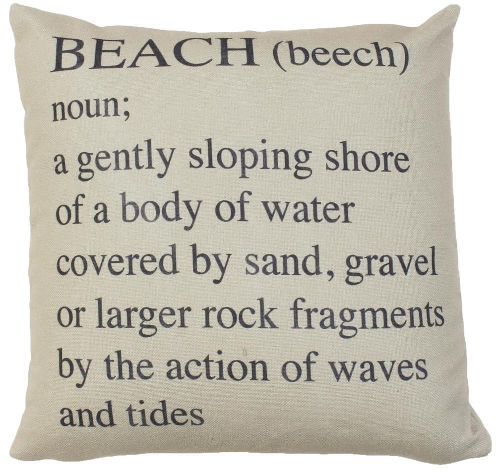 slide 1 of 1, allen + roth 20-in x 20-in Natural Linen Square Indoor Decorative Pillow, 1 ct