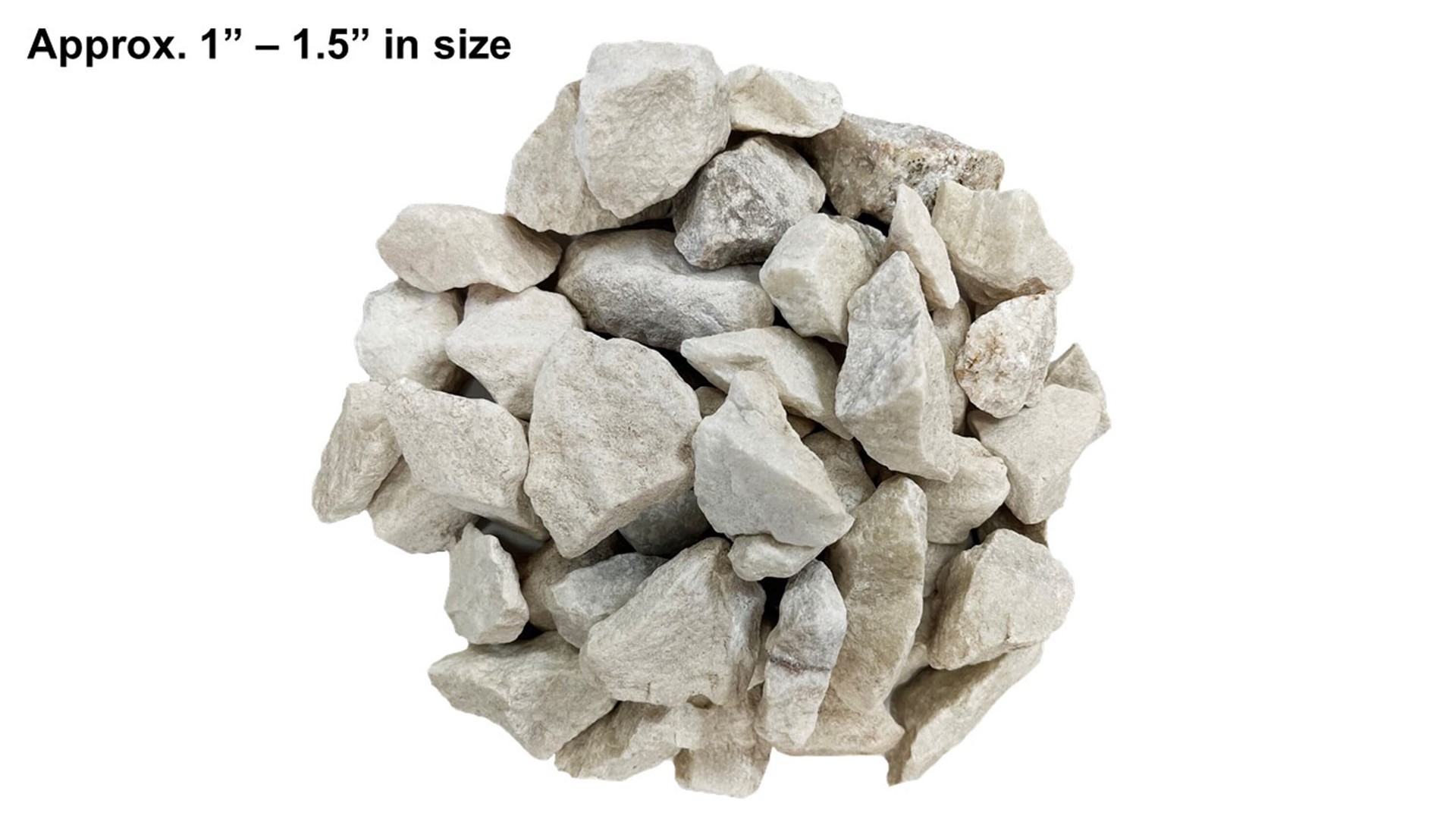 slide 4 of 5, 0.4 Cubic feet 33-lb White Decorative rock ( 0.5 - 3.0-in Rock Size ), 1 ct