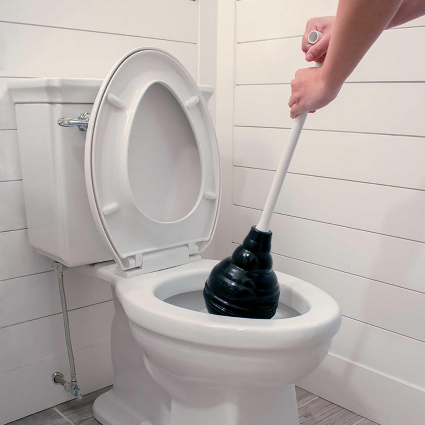 slide 3 of 6, Korky 6-in Black Rubber Plunger 14.25-in Handle, 1 ct