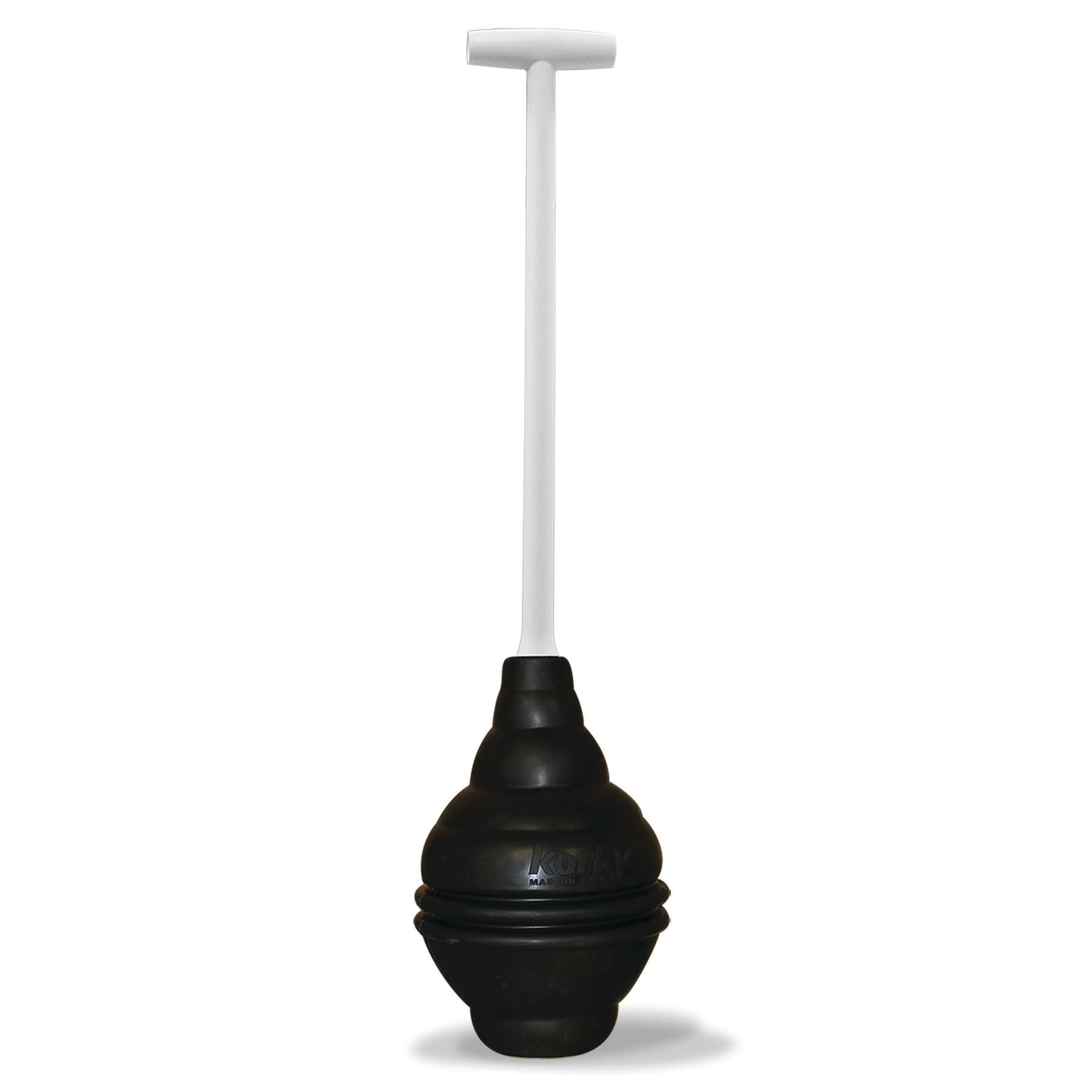 slide 1 of 6, Korky 6-in Black Rubber Plunger 14.25-in Handle, 1 ct