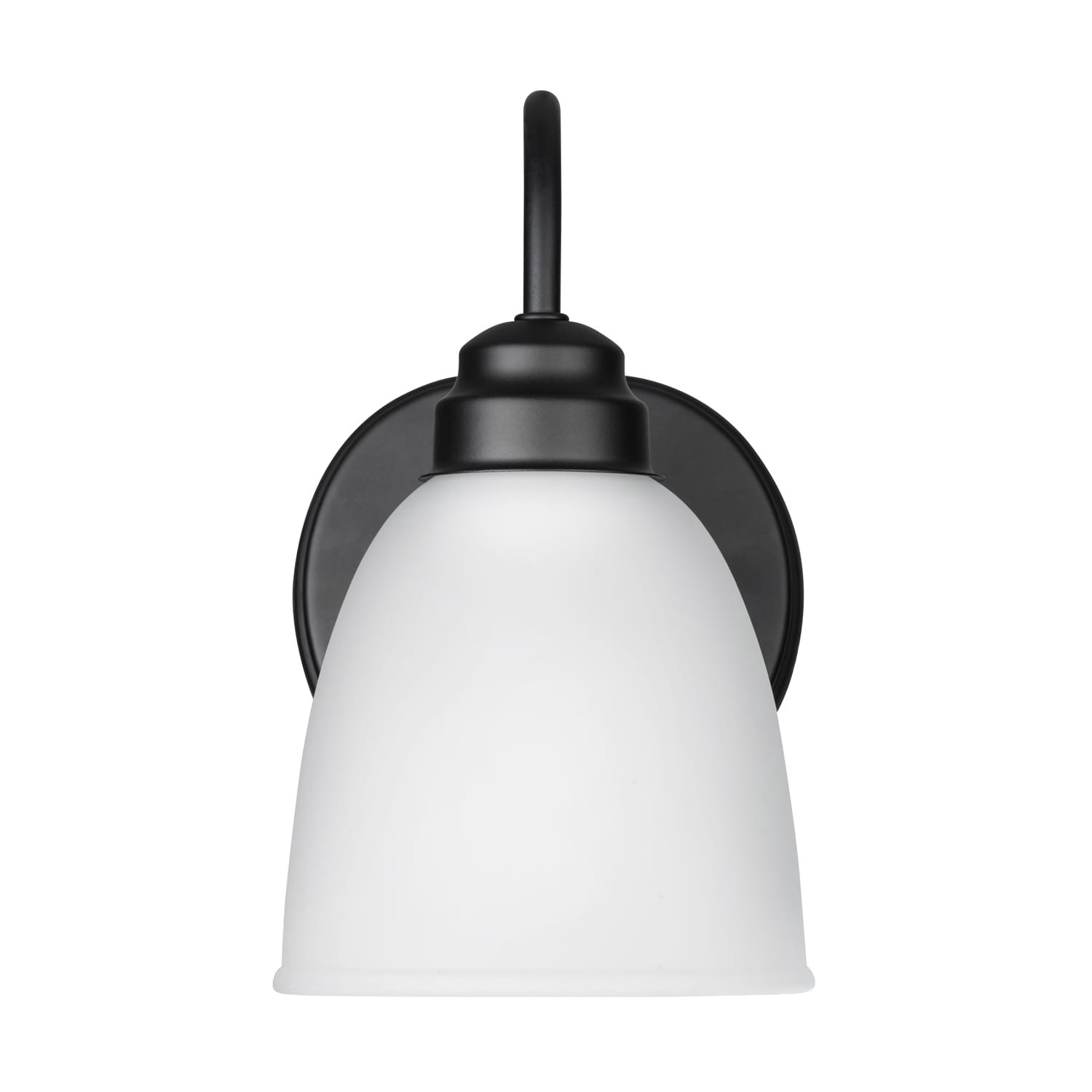 slide 4 of 6, Project Source Wynfield 10.51-in 1-Light Matte Black Traditional Vanity Light, 1 ct