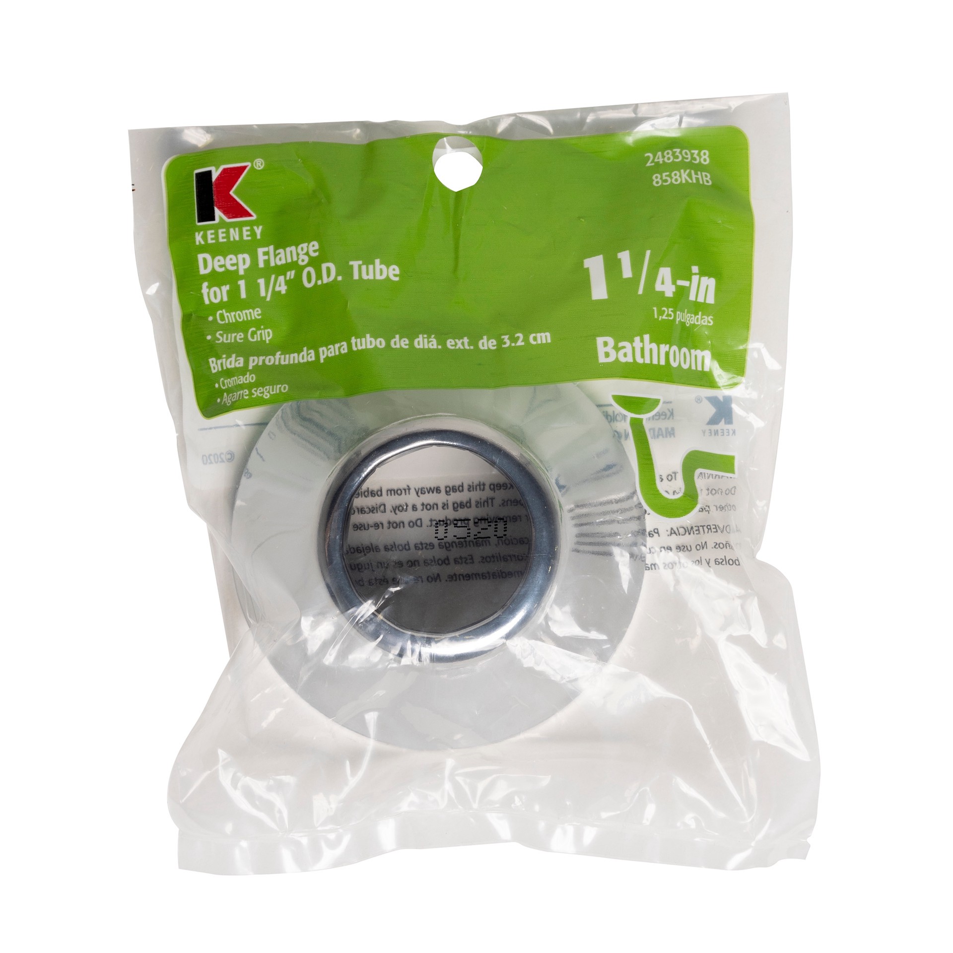 slide 6 of 6, Keeney Chrome Universal Bathtub/Shower Escutcheon 1.25-in -ID, 1 ct