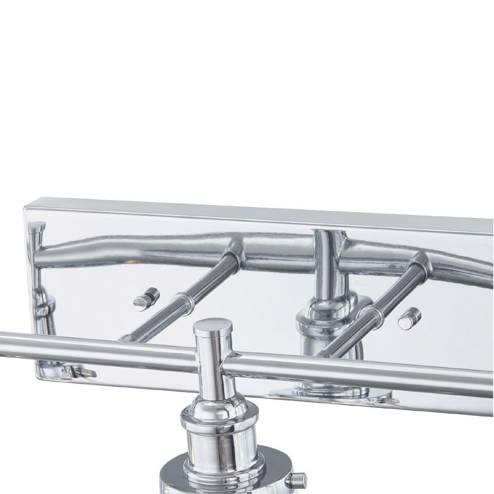 slide 5 of 6, allen + roth Shiloh 24-in 3 -Light Polished Chrome Transitional Vanity light bar, 1 ct
